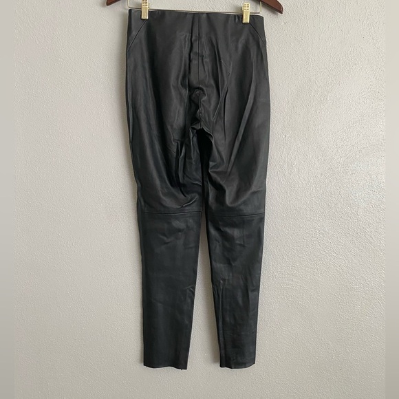 Zara Pants Womens Size Medium Black Basic Faux Leather Pull On Legging Skinny - Picture 8 of 13